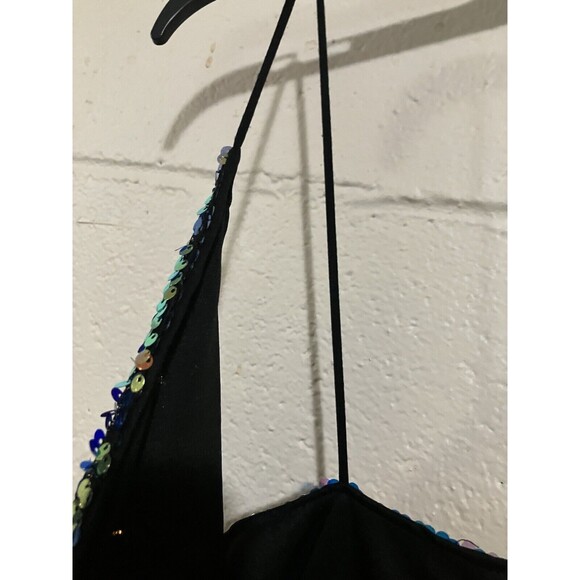 Sequin Gold party Romper Cami V Neck Size XS sleeveless - Picture 6 of 13